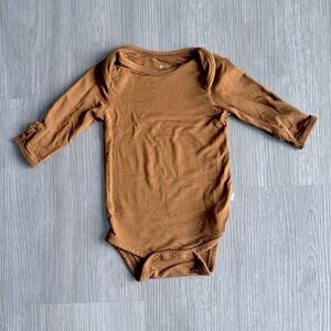 Kyte Baby Nutmeg Long Sleeve Bodysuit- Size 3M